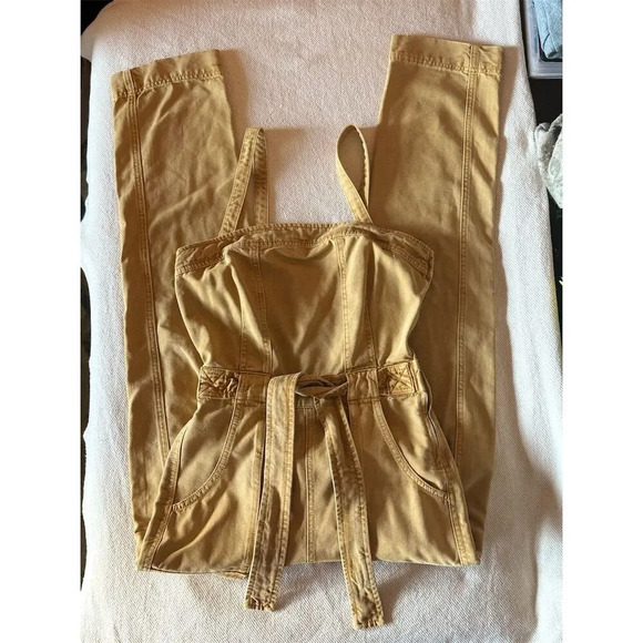 Free People Women's XS Green Utility Jumpsuit Casual One-Piece - Picture 5 of 8